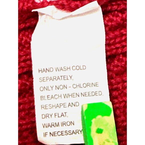 Jeanne Pierre Woman 2X Red Cotton Cable Knit Sweater Shawl Collar Cozy Citycore - Picture 9 of 10